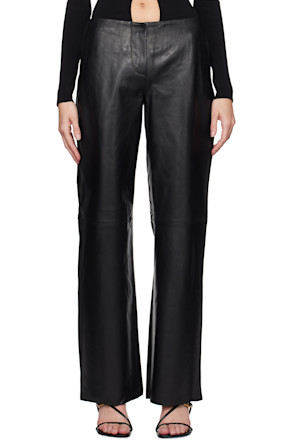 Black Redux Leather Trousers