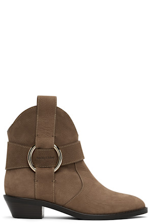 Brown New Ring Line Boots