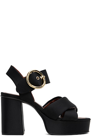 Black Lyna Heeled Sandals