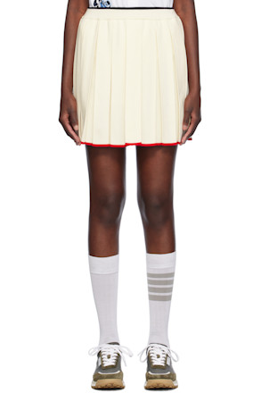 Off-White Pleated Miniskirt