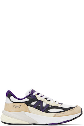 Off-White & Purple Made in USA 990v6 Sneakers