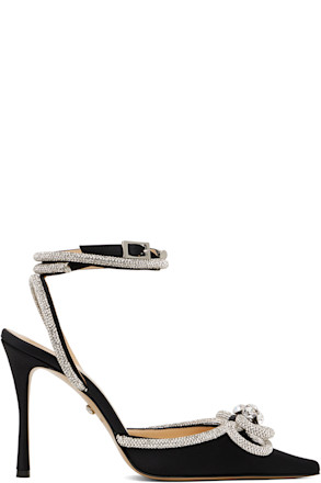 Black Double Bow High Heels