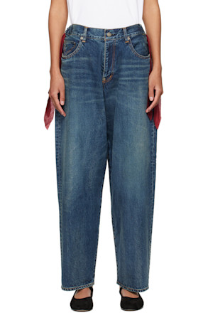 Indigo Wide-Leg Jeans