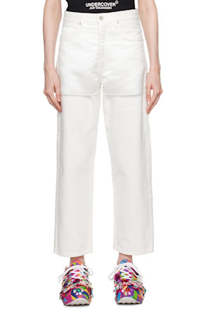White Contrast Jeans