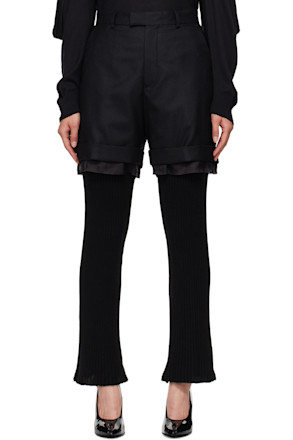 Black Layered Trousers