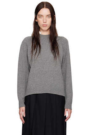Gray & White Knit Sweater