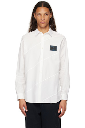 White Spiral Seam Shirt