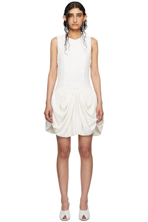 SSENSE Exclusive White Bubble Hem Minidress