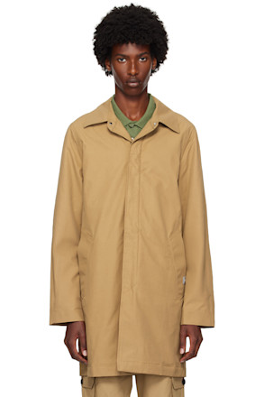 Tan Spread Collar Coat