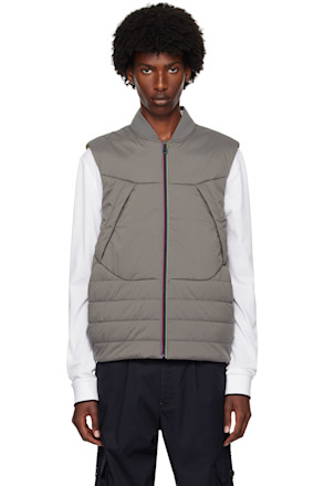 Gray Paneled Vest