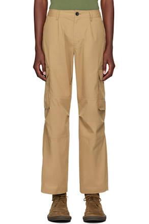 Tan Loose-Fit Cargo Pants