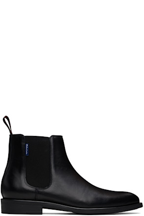 Black Leather Cedric Boots