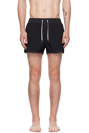 Black Drawstring Swim shorts