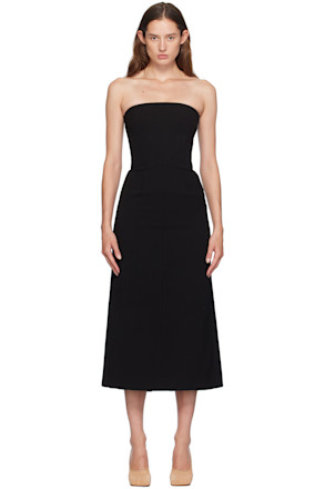 Black Noctula Midi Dress