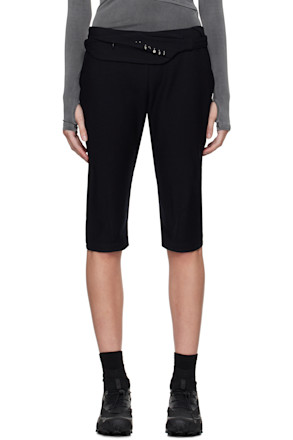 Black Charm Bag Capri Trousers