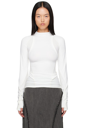 White Track Long Sleeve T-Shirt