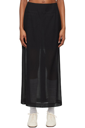 Black Sheer Maxi Skirt