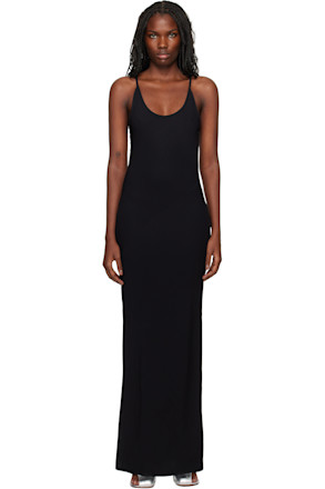 Black Elemental Mala Slip Maxi Dress