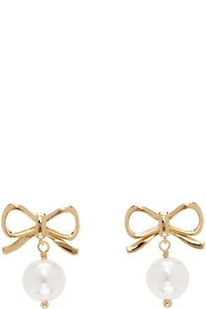 Gold & White #9111 Earrings