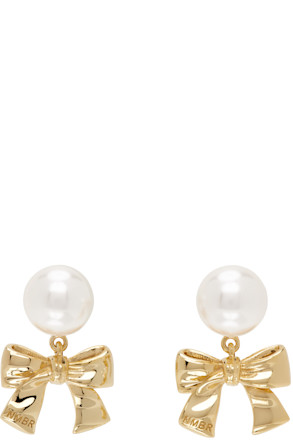 Gold & White #9118 Earrings