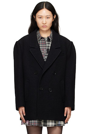 Black Double-Breasted Coat