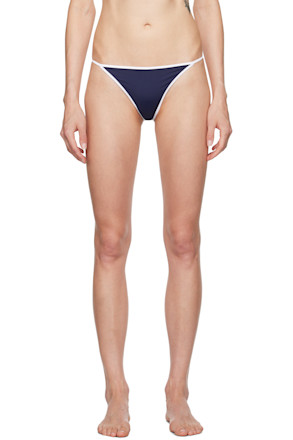 Navy & White Kate Bikini Bottom