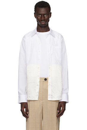 White & Off-White Combo Office Shirt