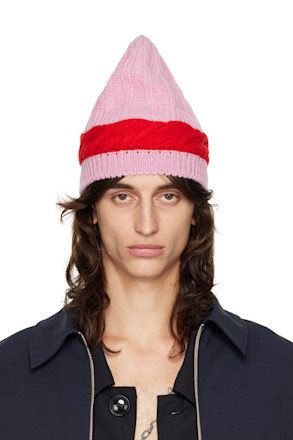 Pink & Red Aaron Knit Beanie