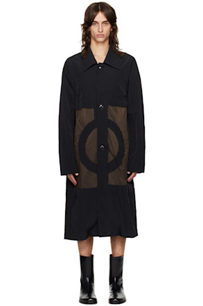 Black Wet Collage Coat