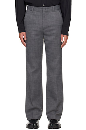 Gray Bootcut Trousers