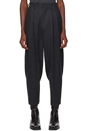 Gray Belted Trousers