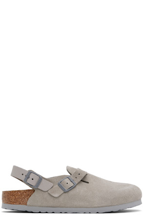 Gray Narrow Tokio Slip-on Loafers
