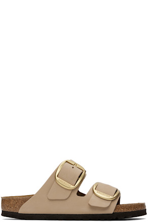 Taupe Narrow Arizona Big Buckle Sandals
