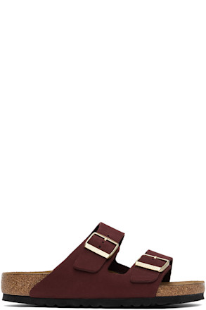 Burgundy Regular Arizona Soft Footbed Sandals
