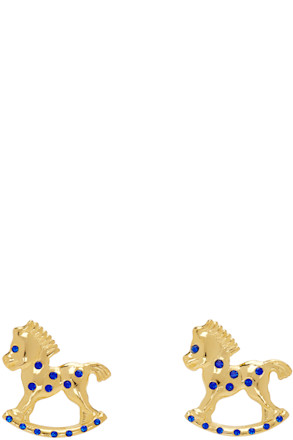 Gold Rocking Horse Earrings