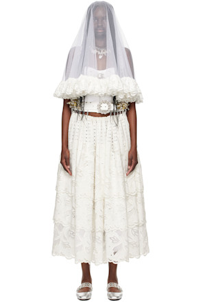 SSENSE Exclusive White Beaded Carabiner Maxi Dress
