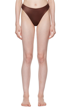 Brown High Leg Bikini Bottom