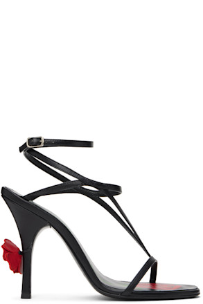 Black Strappy Heeled Sandals