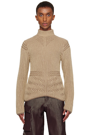 SSENSE Exclusive Beige Rover Twisty Turtleneck