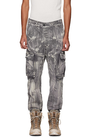 Gray P21B Denim Cargo Pants