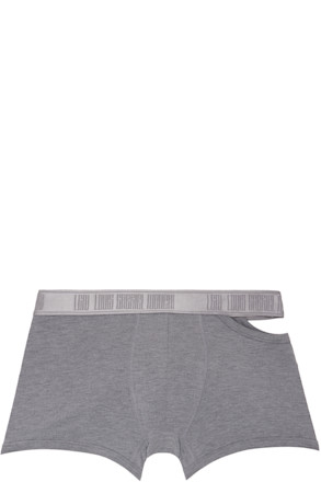 Gray Asymmetrical Opening Boxers