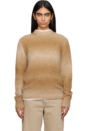 Tan Alpaca Round Neck Sweater