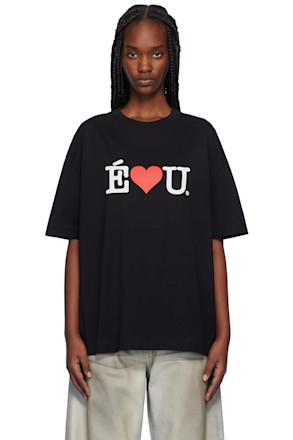 Black 'ÉLU' Relax T-shirt