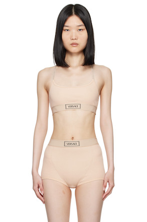 Beige Scoop Neck Bra