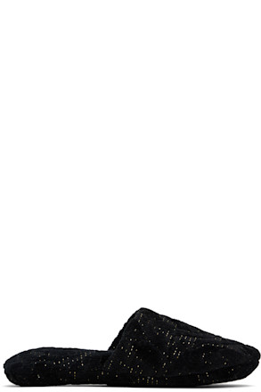 Black Barocco Slippers