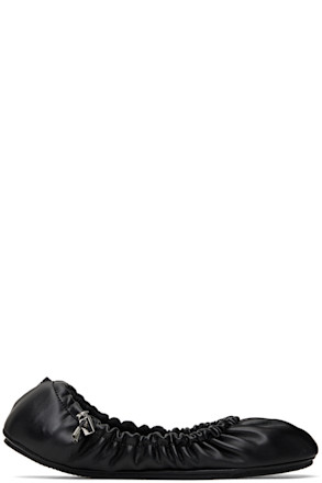 Black Aura Ballerina Flats