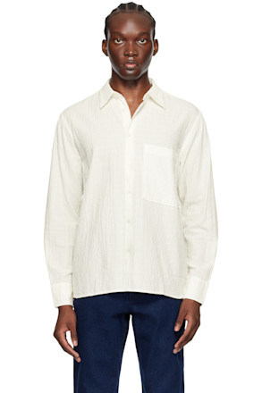 White Square Pocket Shirt