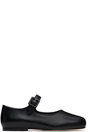 Black Mary Jane Pointe Ballerina Flats