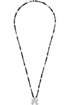 Navy 'PA' Monogram Necklace