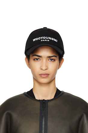 Black Embroidered Ball Cap